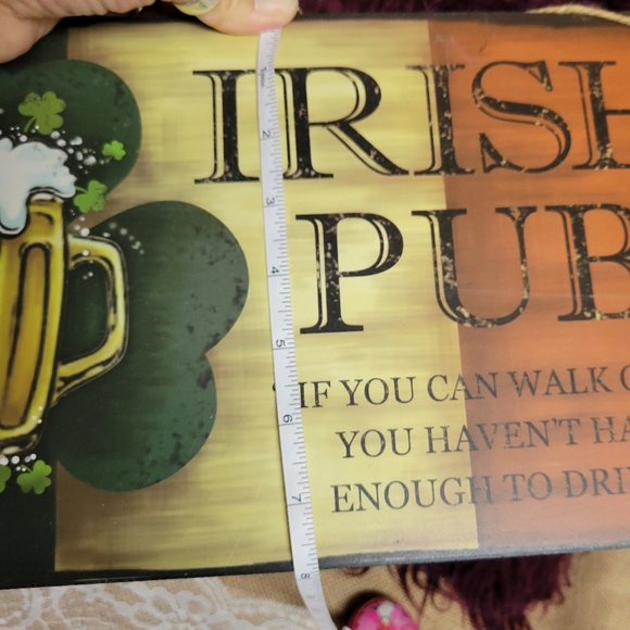 Vintage Used condition Irish pub sign in 8×16 hangs on rope - Picture 4 of 7